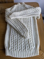 Hand knitted aran for sale  DARTMOUTH