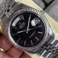 Raro Ricoh President Dynamic mostrador preto largo automático 21 joias relógio vintage, usado comprar usado Raro Ricoh President Dynamic mostrador preto largo automático 21 joias relógio vintage, usado comprar usado  Enviando para Brazil