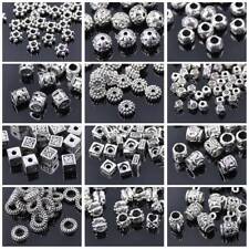 Lote de 50 peças de contas espaçadoras soltas de metal prata tibetana para artesanato fabricação de joias por atacado comprar usado  Enviando para Brazil