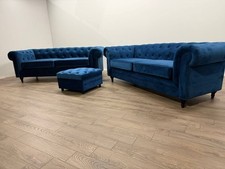 Chesterfield velvet seater for sale  BOSTON