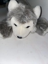 Cachecol verde vintage 1998 Kids Preferred Husky Wolf Dog pelúcia 16" com corações vermelhos comprar usado  Enviando para Brazil