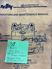 Lee boy operators for sale  West Lafayette