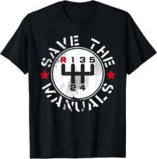 Nueva camiseta limitada Save The Manuals Transmission Cars hecha en EE. UU. segunda mano  Embacar hacia Argentina