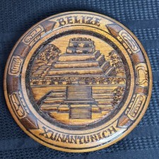 Placa de parede lembrança templo Belize Xunantunich pirógrafo madeira vintage 7” comprar usado  Enviando para Brazil