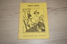 Army lists book for sale  SUDBURY