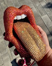 Telefone decorativo com cristais de lábios e língua Rolling Stones comprar usado  Enviando para Brazil