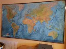 Weltkarte leinwand 1989er gebraucht kaufen  Wermelskirchen