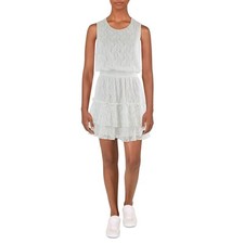 Mini vestido curto Bar III feminino renda branca floral M BHFO 5235 comprar usado  Enviando para Brazil