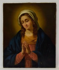 Um. 1860/70 Stary obraz, olejny portret maryjny, 68 x 55 cm na sprzedaż  PL