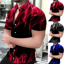Mens flame print for sale  UK