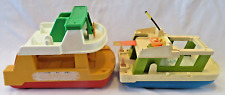 Lote de barco vintage Fisher-Price HOUSEBOAT #985 & FERRY BOAT #932 TLC comprar usado  Enviando para Brazil