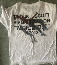 Camiseta masculina Travis Scott x Virgil Abloh By A Thread Astroworld tamanho (L) 2018 comprar usado  Enviando para Brazil