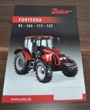Używany, Zetor Forterra 95 105 115 125 Specyfikacja ciągnika Broszura Broszura Broszura na sprzedaż  PL