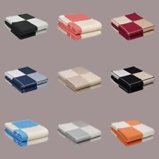 Usado, Cobertor xadrez H cobertor de cashmere para camas sofá cobertor de lã de malha de lã comprar usado  Enviando para Brazil