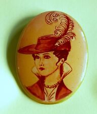 Broche vintage sérigraphie d'occasion  Saint-Amand-les-Eaux