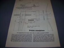 VINTAGE..PERKOZ POLISH OMNIPLANE..3-VIEWS/MEASURMENTS/DETAILS...RARE! (95K) na sprzedaż  Wysyłka do Poland