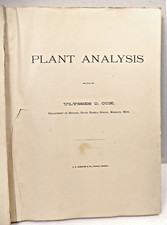 Plant Analysis Ulysses C. Cox 1894 w/ Botanical Specimens Plant Biology Workbook comprar usado  Enviando para Brazil