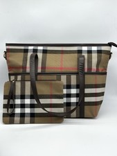 Bolsa tote grande com acabamento de couro xadrez com pulseira, bolsa de bebê, bolsa tote de compras comprar usado  Enviando para Brazil