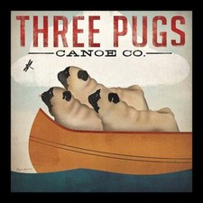 Framed three pugs for sale  Pocasset