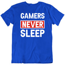 Camiseta engraçada Game Lovers Gamer Never Sleep jogos de computador presente nova comprar usado  Enviando para Brazil