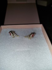 Diamonique robin studs. for sale  UK