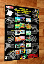1994 SNES Pôster Publicitário Zelda Super Mario World Kart Mega Man X Star Fox Goof Troop , usado comprar usado  Enviando para Brazil