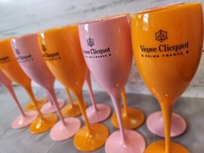 VEUVE CLICQUOT FLAUTAS DE CHAMPANHE ACRÍLICO ROSA LARANJA E ROSA 12 TOTAL NOVO comprar usado  Enviando para Brazil