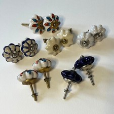 red cabinet ceramic knobs for sale  Wales