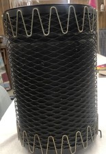 Usado, Cesto de lixo atômico vintage meados do século ouro/preto malha arame lata de lixo comprar usado  Enviando para Brazil