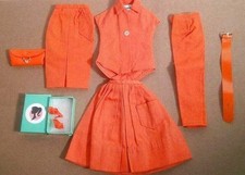 ANTIGO PACOTE BARBIE ITENS COMPLETOS OUFIT, LARANJA SETE PEÇAS MATTEL EXCELENTE!! comprar usado  Enviando para Brazil