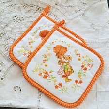 Usado, 2 suportes de panela de cozinha originais Holly Hobbie American Greetings Corp vintage comprar usado  Enviando para Brazil