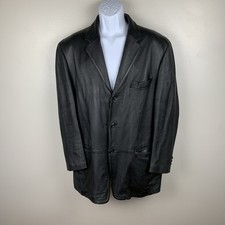 Usado, Blazer J Ferrar masculino médio vintage casaco de couro preto comprar usado  Enviando para Brazil