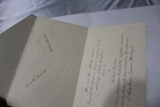 Convite de casamento antigo de 1893 em relevo dobrado inclui envelope comprar usado  Enviando para Brazil