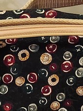 Bolsa tote de lona durável expansível estampa floral artesão com zíper inserções fechadas comprar usado  Enviando para Brazil