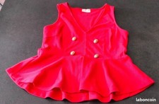 Debardeur rouge moony d'occasion  Carvin