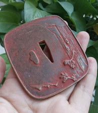 Usado, Bela peça de espada guarda tsuba para samurai japonês Katana lâmina Wakizashi bordas comprar usado  Enviando para Brazil