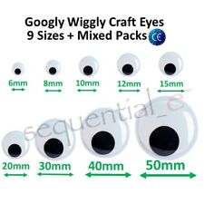 Autoadesivo Wiggly Wobbly, Googly Moving Eyes 6mm - 50mm comprar usado  Enviando para Brazil
