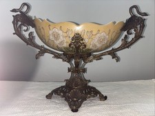 Tigela de porcelana castelhana vintage rara com cisnes de latão comprar usado  Enviando para Brazil