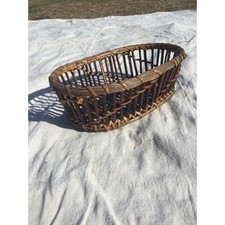 Cesta de vime oval marrom 10 em 10” bronzeada fazenda plantador de campo madeira comprar usado  Enviando para Brazil
