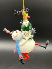 Snowman holding champagne for sale  Houston