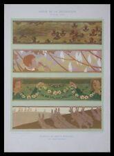 ANIMAIS - IMPRESSÃO 1901 - PROJETO FRISOS DE PAREDE, FRANCÊS, ART NOUVEAU, DUVINAGE comprar usado  Enviando para Brazil