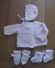 Hand knitted white for sale  TONBRIDGE