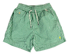 Polo Ralph Lauren Masculino Swim Board Tronco Curto Xadrez Gingham Verde 5.5 Pequeno $98 comprar usado  Enviando para Brazil