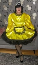 Dienstmädchenkleid satin zitr gebraucht kaufen  Neuss