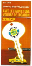 1978 SNCF Folheto Ferrovias Francesas Aluguel Carro Informações Tabela de Preços  comprar usado  Enviando para Brazil
