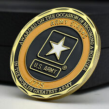 Moeda folheada a ouro 1775 medalha comemorativa forte do exército dos EUA colecionáveis militares, usado comprar usado  Enviando para Brazil