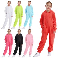 Macacão unissex infantil de lã com capuz para meninos meninas com zíper peça única Pjs roupa de dormir comprar usado  Enviando para Brazil