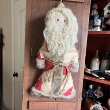 Colcha antiga primitiva feita à mão 20” Papai Noel, barba de lã comprar usado  Enviando para Brazil