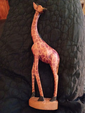 Giraffe figurine wooden for sale  NEWCASTLE UPON TYNE