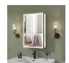Botiquín empotrado de aluminio negro rectangular Getpro Lume 20" x 30" segunda mano  Embacar hacia Mexico